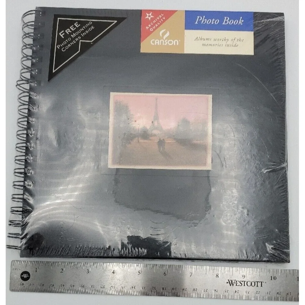 Acid Free‎ Photo Archival Album 40 Pgs Eiffel Tower 10x10in Corner Mounts Canson